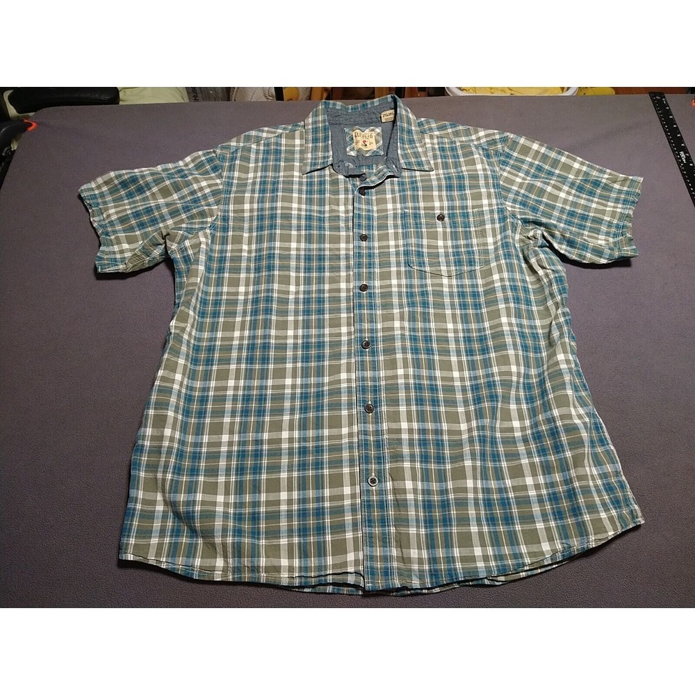 Redhead Shirt Men's 2XL Green Plaid Button Up Short Sleeve Outdoor Farmerβ